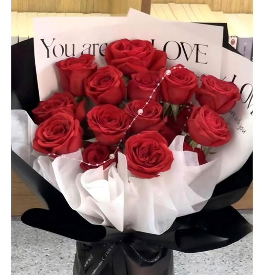 紅玫瑰花束 愛的宣言