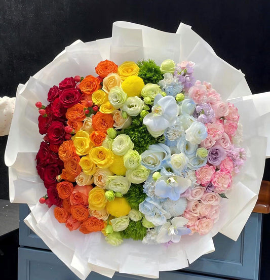 彩虹花束