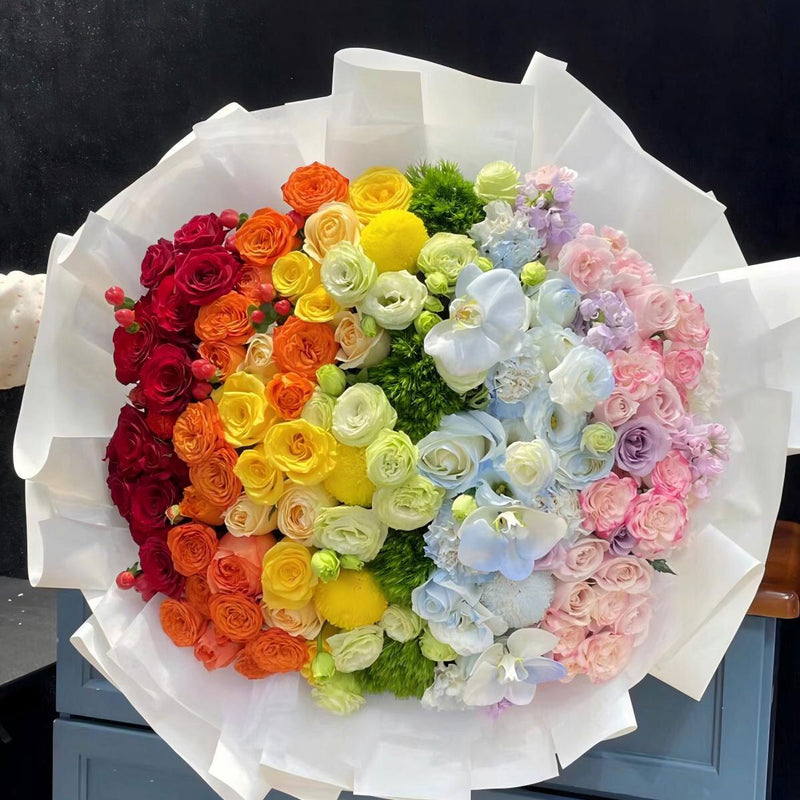 彩虹花束